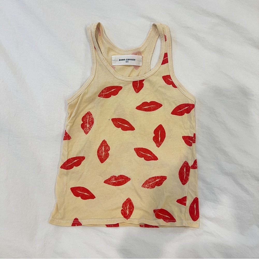 Bobo Choses Lip-Print Tank Top